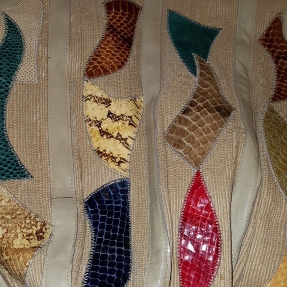 Awesome Palizzio Multi Snake Patchwork Bucket Bag - image 6